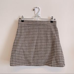 & Other Stories Wool Plaid Mini Skirt
